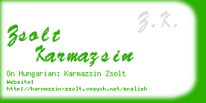 zsolt karmazsin business card